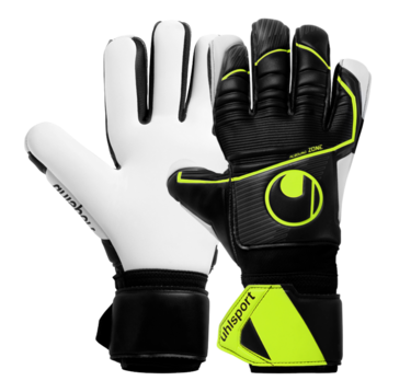 LUVAS UHLSPORT SUPERSOFT HN FLEX FRAME (preto/amarelo flou)