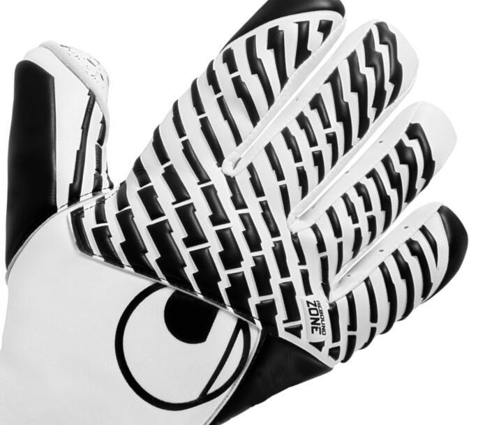 LUVAS UHLSPORT FM SUPERGRIP + HN (white/black)