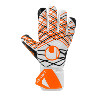 LUVAS UHLSPORT SOFT HN COMP JNR (branco/preto/laranja)